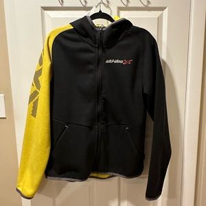 Skidoo zip sweatshirt black and yellow medium